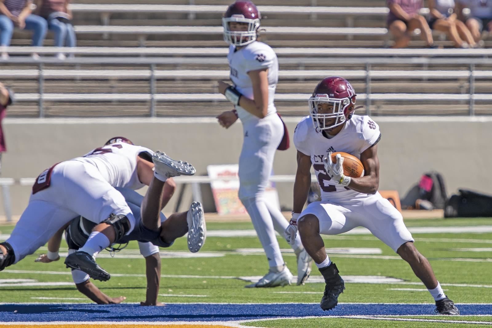 Cy-Fair senior Javon Buckley and the Bobcats defeated Houston Lamar in a Division I Region III-6A bi-district.